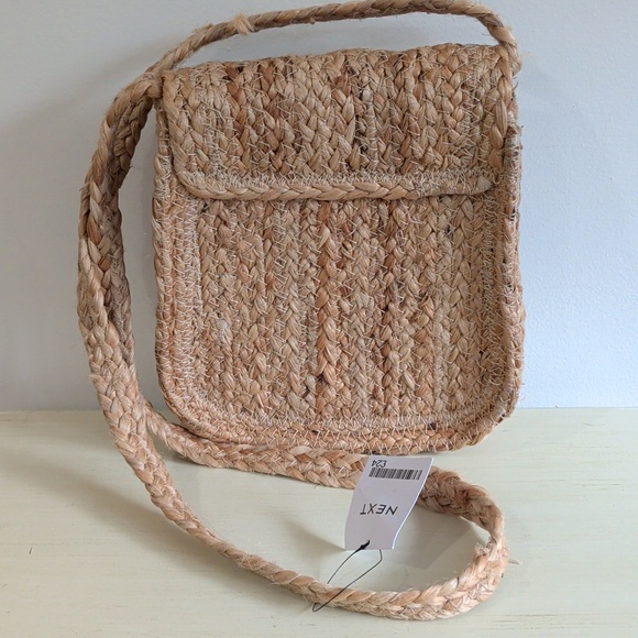 NWT Next Raffia Straw Shoulder Bag - Picture 7 of 11